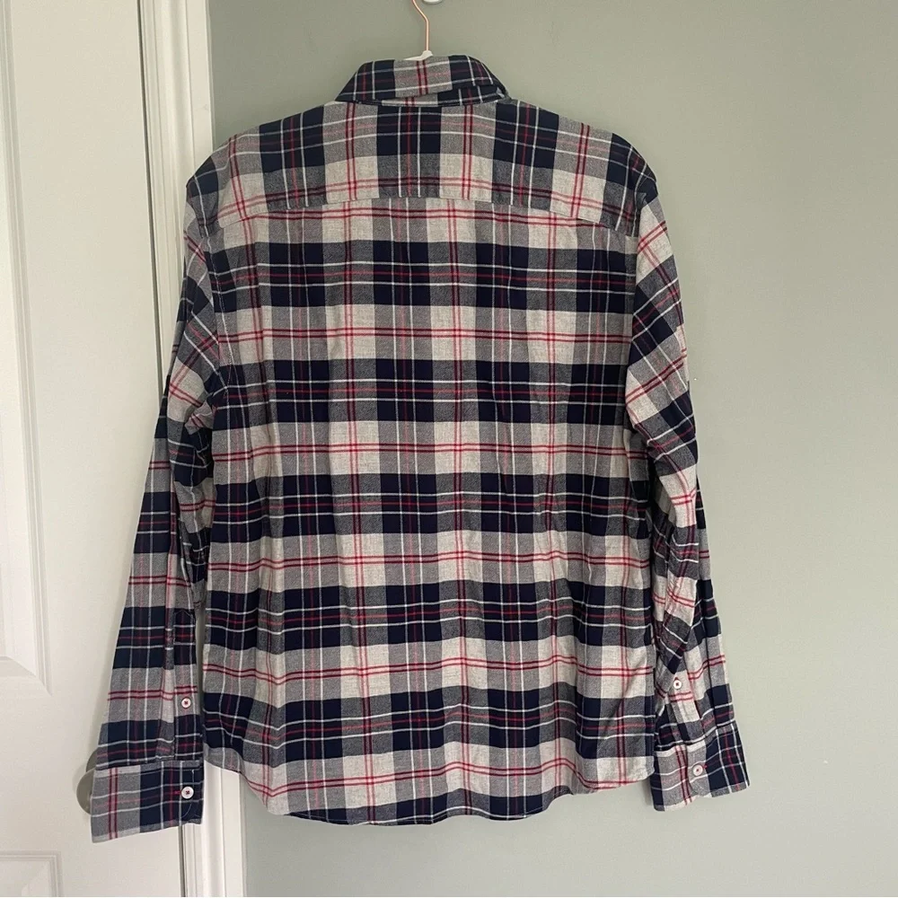 UNTUCKit Campeneta  Blue Plaid Long Sleeve Flannel Shirt Button Front - Picture 8 of 12